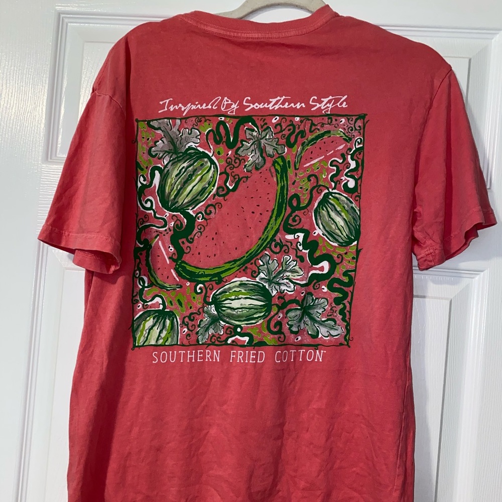 Southern fried cotton T-shirt - pink